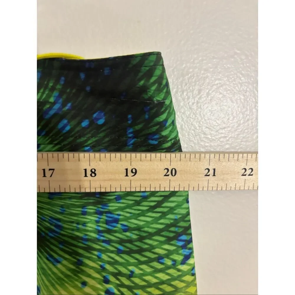 Pelagic Sharkskin Psycho Dorado Green Swimming Fishing Board Shorts Men's 36
